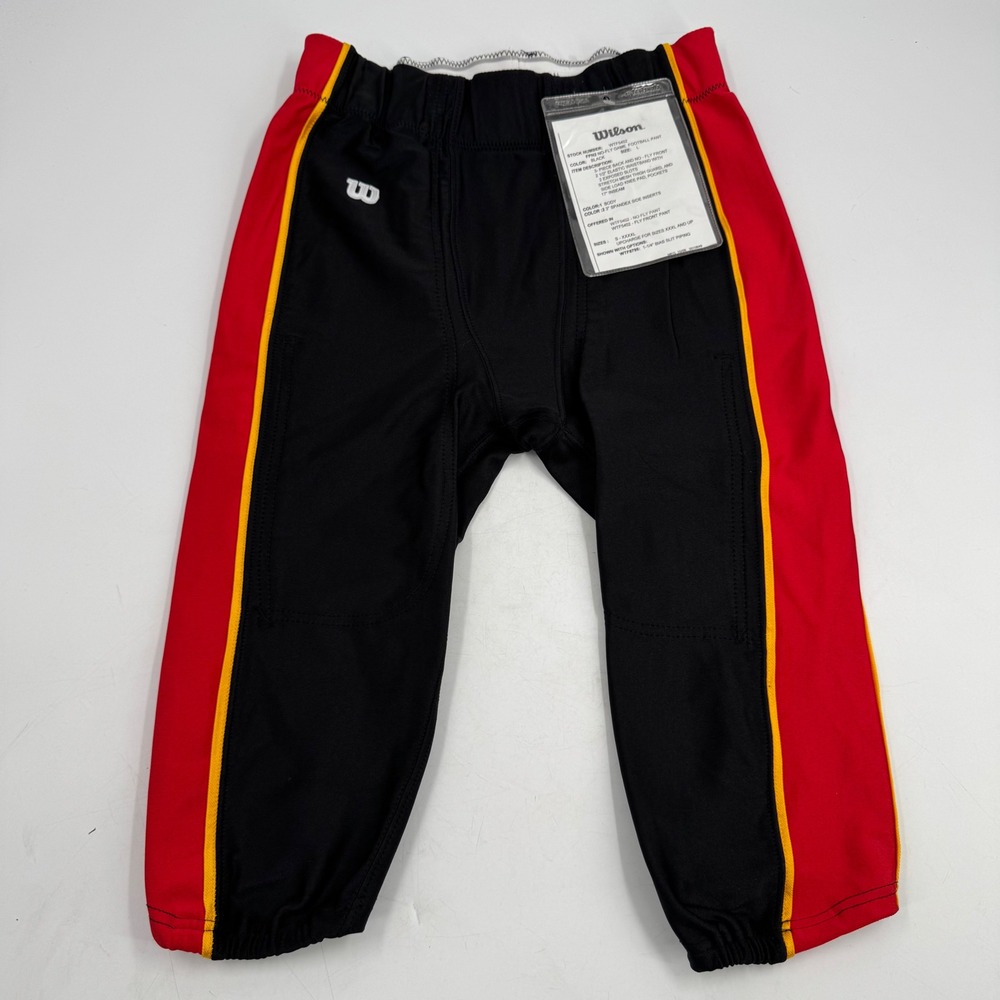 Sample Wilson Football Padded Pants Adult‎ L Black Red Gold NWT Athletic USA